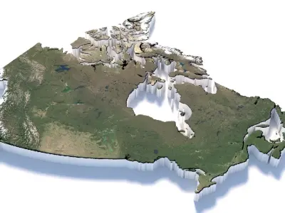 Canada Country Terrain 3D model