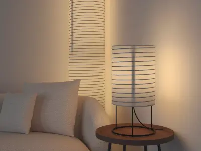 STRANDAD Floor lamp and Table lamp Ikea 3D model