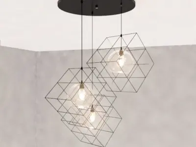 Diamond ceiling lamp 3D model