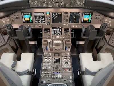  Boeing 777 Cockpit 