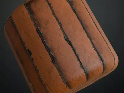 Dark Vertical Grain Rosewood PBR Seamless Texture