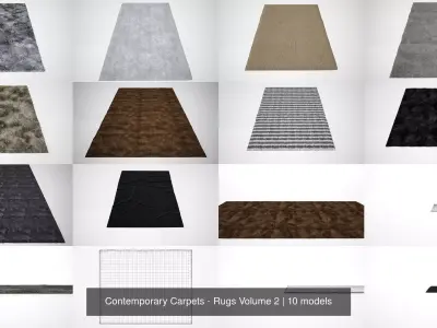 Contemporary Carpets - Rugs Volume 2 3D Model Pack