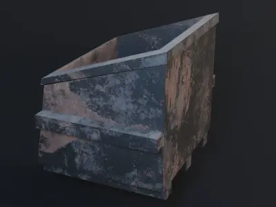 Trash Can - Game Ready - PBR 3D Model Low-poly 3D model