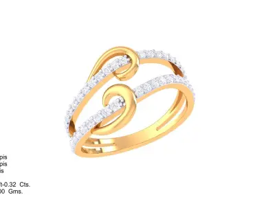  Women Ring MTL 3dm STL OBJ FBX Details 3D print model 95