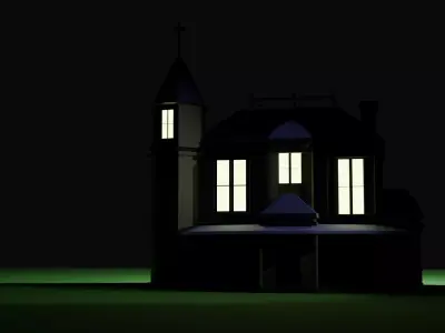 dark home  Low-poly 3D model
