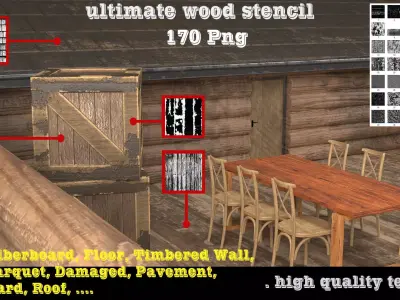 Ultimate Wood Stencil 170 PNG Texture