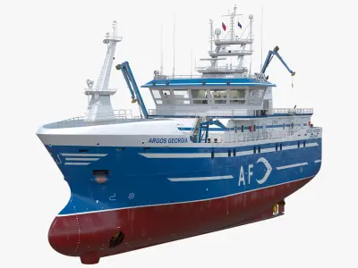  Argos Georgia Deep Sea Longliner Rigged for Cinema 4D 