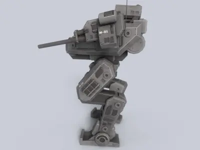 Peacekeeper Mech Low-poly 3D model purchase
