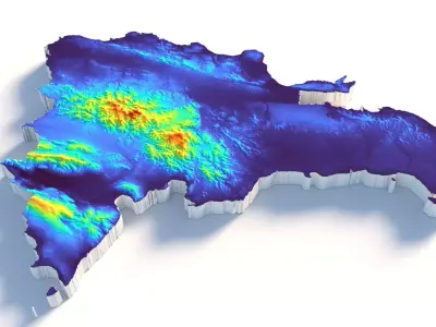 Dominican Republic Country Terrain 3D model