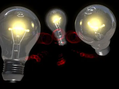  lamp incandescent 3D model