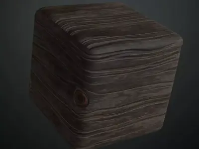 Natural Dark Wood Grain PBR Seamless Texture
