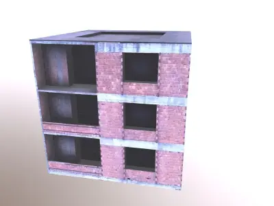 Architectural Building-8 Low-poly 3D model