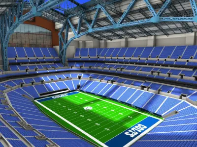 Lucas Oil Stadium  Low-poly 3D model
