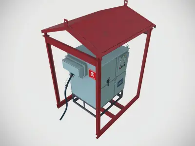 Mining fuse box Low-poly 3D model