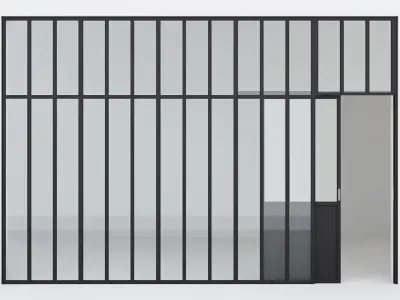 Aluminium door 13 3D model