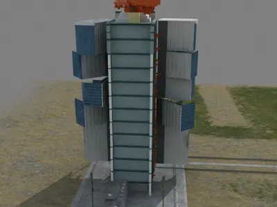 Jiuquan Satellite Launch Center 3D model