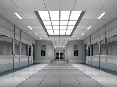 Sci Fi Interior 3D model 43