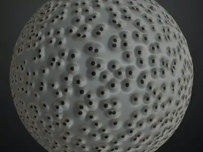 Punch Through Hole Wall PBR Seamless Texture