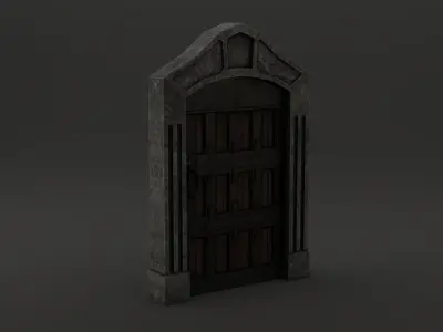 Medieval Door Roman Style Door 3D Model Low-poly 3D model
