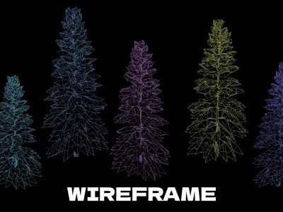 Christmas Tree Pack Blender Low-poly 3D model