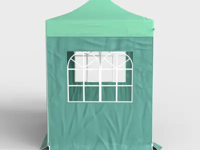 GREEN GAZEBO Low-poly 3D model