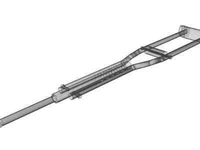 Walking Aids - Underarm Crutch 3D model