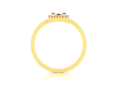 ring with diamonds ready for 3d printing 3D print model