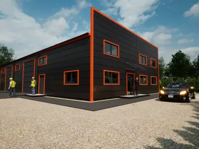 storage or logistic warehouse model 3D model