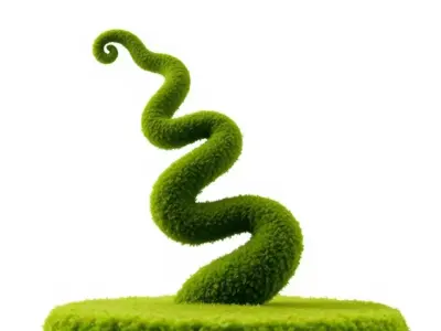 Curly Moss Art model pack Low-poly 3D model