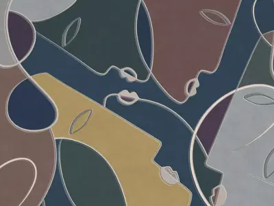 Abstract Faces Collage  Texture