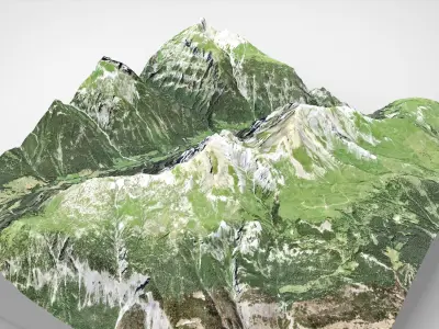 Mountain Calanda Glarus Alps Switzerland 3D model