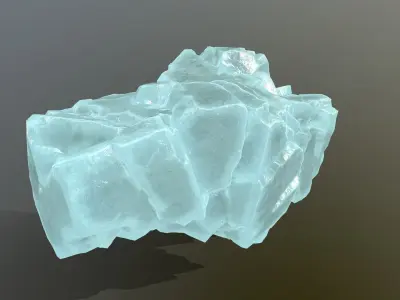Ice Rock Low-poly 3D model