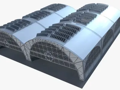 Industrial building 3D model