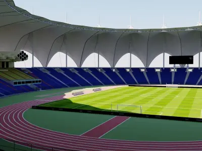 King Fahd International Stadium - Riyadh  Saudi Arabia 3D model