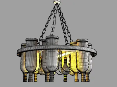 Chandelier Bottle Bar Circle 3D model