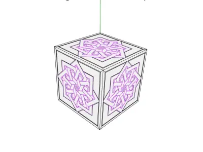 luster   decorated with it geometric decoration 3D model
