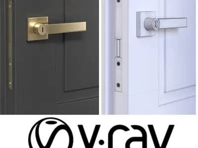 door002 vray interior door 3D model