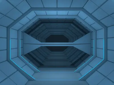 Sci Fi corridor 3D model 47