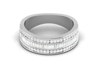 Diamond Ring For Women 3d Print Model 3D print model 72