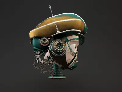 Mini Robot Head V2 3D model