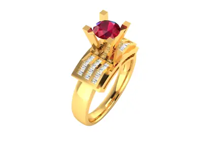 Women Ring  Render 3dm STL OBJ FBX Details 3D print model 175