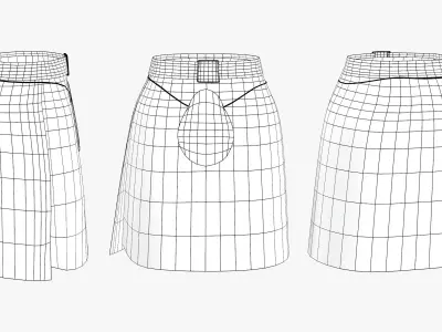 Mens Kilt Low-poly 3D model