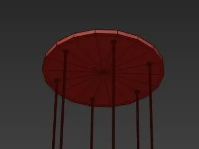 Wireflow light fixtures hanging from wall 3D model