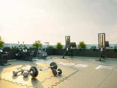Rooftop gym 3d model 3D model