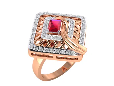 Women Ring Render 3dm STL MTL SLC JCD OBJ FBX Details 3D print model 25