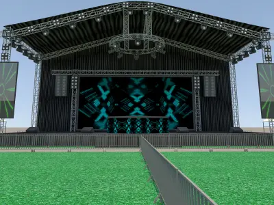 Concert Stage 3D model 3D model