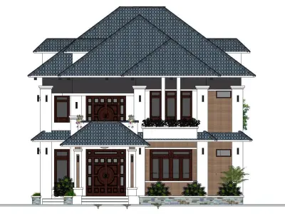 P185-Sketchup 1001 - House  3D model