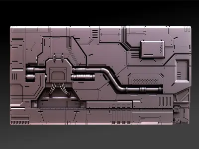 SCI-FI WALL PANELS VOL 01 3D model
