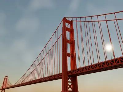Golden Gate Bridge 3D model