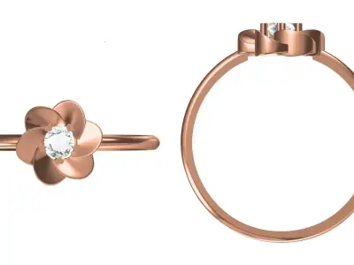 Light Weight Wedding Engagement Women Ring STL JCD Details 3D print model